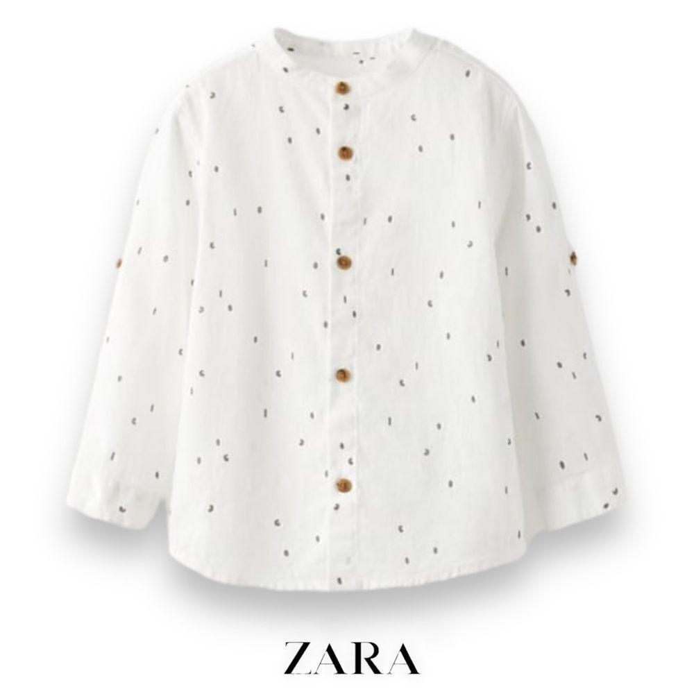 ZARA Kids | White | POLKA-DOT SHIRT
